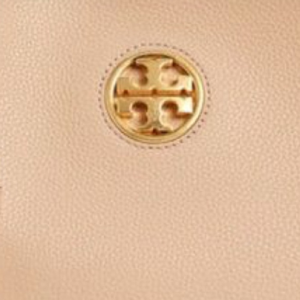 Tory Burch Shoulder Hobo Carson Devon Sand Pebbled Leather Cross Body Bag NWT - Picture 5 of 8